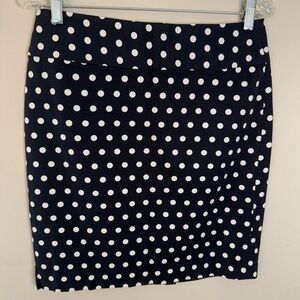 Banana Republic Factory black & white polka dot mini skirt SZ 6